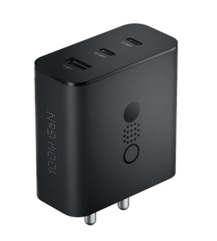 CMF BY NOTHING 100 W Power GaN 5 A 3 Port Mobile Charger with Detachable Cable (Dark Grey, Cable Included)